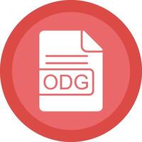 ODG File Format Glyph Due Circle Icon Design vector