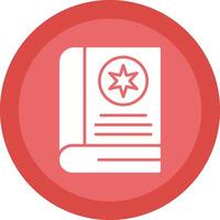 Magic Book Glyph Due Circle Icon Design vector