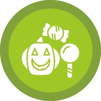 Trick or Treat Glyph Due Circle Icon Design vector