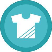 Tshirt Glyph Due Circle Icon Design vector
