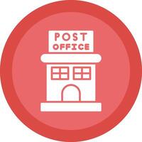 Post Office Glyph Due Circle Icon Design vector
