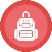 Bag Glyph Due Circle Icon Design vector