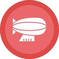 Zeppelin Glyph Due Circle Icon Design vector