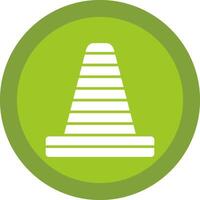 Traffic Cone Glyph Due Circle Icon Design vector