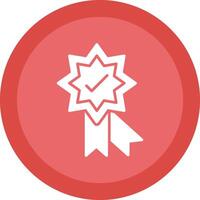 Badge Glyph Due Circle Icon Design vector