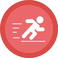 Jogging Glyph Due Circle Icon Design vector