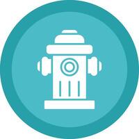 Fire Hydrant Glyph Due Circle Icon Design vector