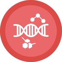 Dna Glyph Due Circle Icon Design vector