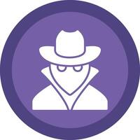 Spy Glyph Due Circle Icon Design vector