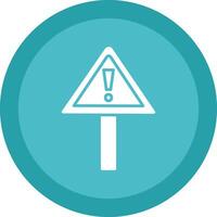 Alert Glyph Due Circle Icon Design vector