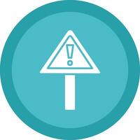 Alert Glyph Due Circle Icon Design vector