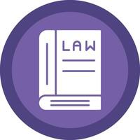 Law Book Glyph Due Circle Icon Design vector