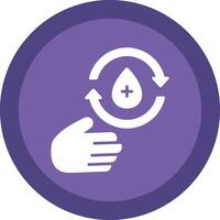 Hand Wash Glyph Due Circle Icon Design vector