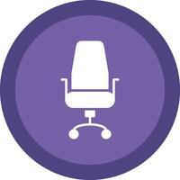 Chair Glyph Due Circle Icon Design vector