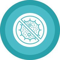 Bacteria Glyph Due Circle Icon Design vector