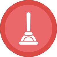 Plunger Glyph Due Circle Icon Design vector