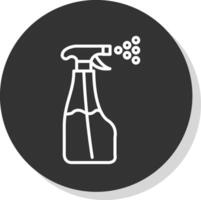 Sprayer Glyph Due Circle Icon Design vector