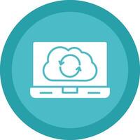 Syncronization Glyph Due Circle Icon Design vector