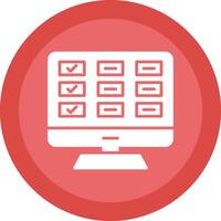 Task List Glyph Due Circle Icon Design vector