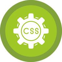 Css Coding Glyph Due Circle Icon Design vector
