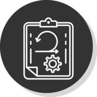 Agile Glyph Due Circle Icon Design vector