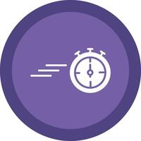 Timer Glyph Due Circle Icon Design vector