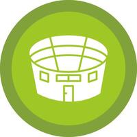 Stadium Glyph Due Circle Icon Design vector