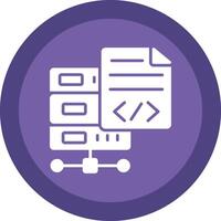 Programming Language Glyph Due Circle Icon Design vector