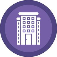 Skyscraper Glyph Due Circle Icon Design vector