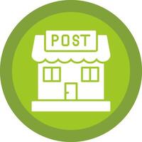 Post Office Glyph Due Circle Icon Design vector