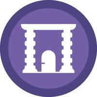 Archway Glyph Due Circle Icon Design vector