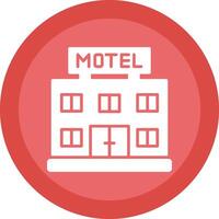 Motel Glyph Due Circle Icon Design vector