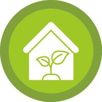 Greenhouse Glyph Due Circle Icon Design vector