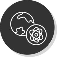 Sci Fi Glyph Due Circle Icon Design vector