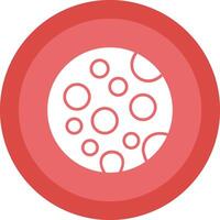 Moon Glyph Due Circle Icon Design vector
