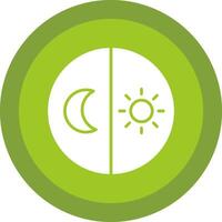 Day And Night free Glyph Due Circle Icon Design vector