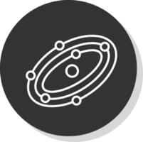 Galaxy Glyph Due Circle Icon Design vector