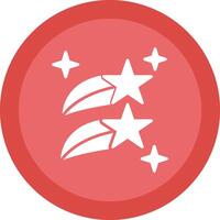 Shooting Stars Glyph Due Circle Icon Design vector