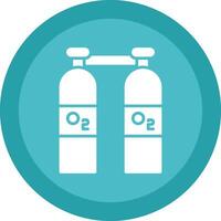 Oxygen Glyph Due Circle Icon Design vector