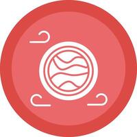 Atmosphere Glyph Due Circle Icon Design vector