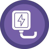 Wireless Charger Glyph Due Circle Icon Design vector