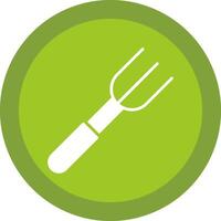 Fork Glyph Due Circle Icon Design vector