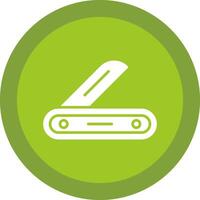 Multitool Glyph Due Circle Icon Design vector