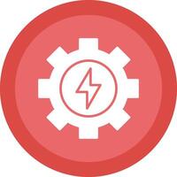 Gear Glyph Due Circle Icon Design vector