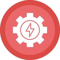 Gear Glyph Due Circle Icon Design vector