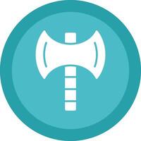 Axe Glyph Due Circle Icon Design vector