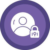 User Glyph Due Circle Icon Design vector