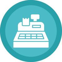 Cash Register Glyph Due Circle Icon Design vector