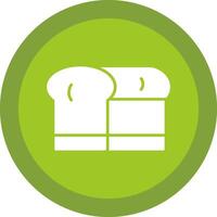 Bread Glyph Due Circle Icon Design vector