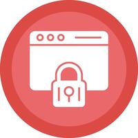 Web Security Glyph Due Circle Icon Design vector